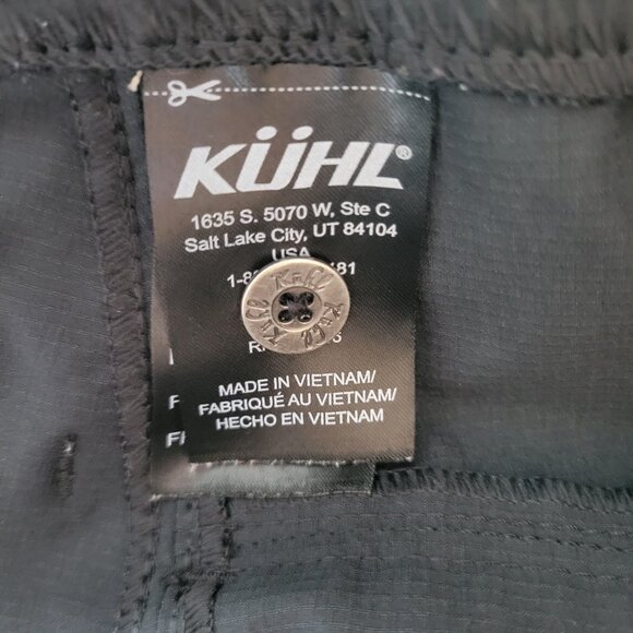 Kuhl Horizn Black Bermuda Cargo Roll Up Hiking Shorts UPF 50+ Quick Dry Size 2 - Picture 7 of 16